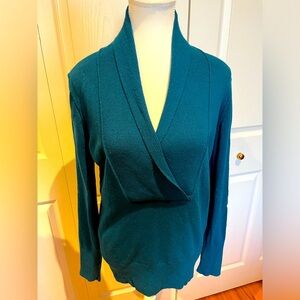 Banana Republic Wool Cashmere blend blue teal sweater, Size Medium